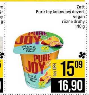 Zott Pure Joy kokosový dezert vegan různé druhy 140 g