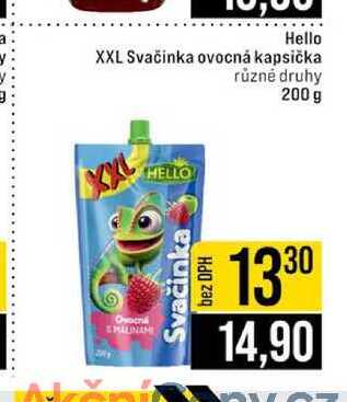 Hello XXL Svačinka ovocná kapsička různé druhy 200 g