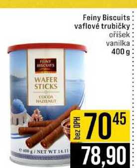 Feiny Biscuits vaflové trubičky oříšek vanilka 400 g