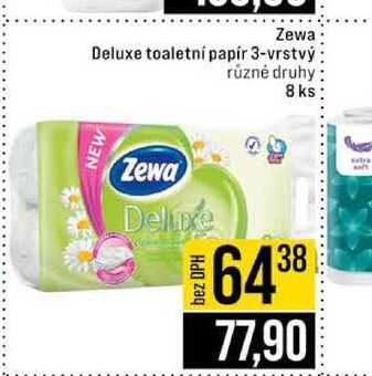 Deluxe toaletní papír 3-vrstvý Zewa různé druhy 8 ks