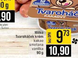 Milko Tvaroháček krém kakao smetana vanilka 90 g