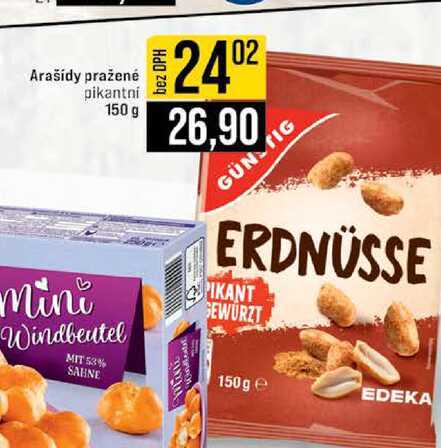 Arašídy pražené pikantni 150 g