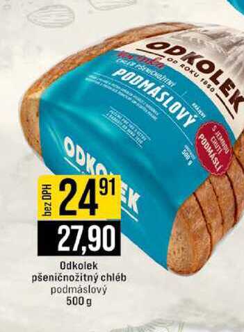 Odkolek pšeničnožitný chléb podmáslový 500 g 