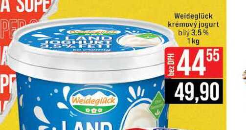 Weideglück krémový jogurt bily 3.5% 1kg