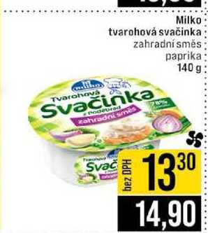 Milko tvarohová svačinka zahradní směs paprika 140 g