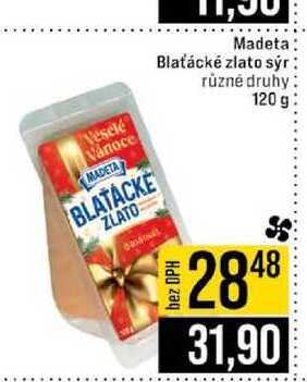 Madeta Blaťácké zlato sýr různé druhy 120 g