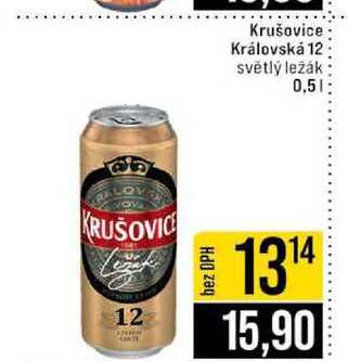 Krušovice Královská 12 světlý ležák 0,5l