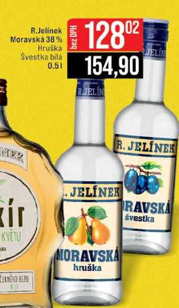 R.Jelinek Moravská 38% Hruška Švestka bílá 0.5l