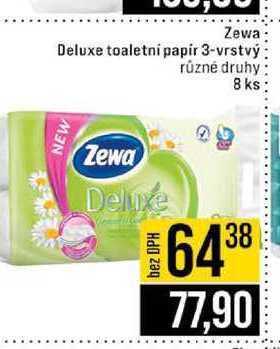 Deluxe toaletni papir 3-vrstvý různé druhy 8 ks
