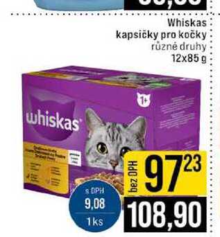 Whiskas kapsičky pro kočky různé druhy 12x85 g 