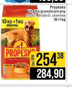 Propesko Vitalita granule pro psy hovězí, drůbeži, zelenina 10+1kg