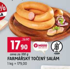 FARMÁŘSKÝ TOČENÝ SALÁM 100g