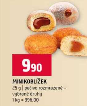 MINIKOBLÍŽEK 25 g pečivo rozmrazené vybrané druhy