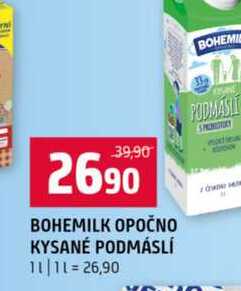 BOHEMILK OPOČNO KYSANÉ PODMÁSLÍ 1l
