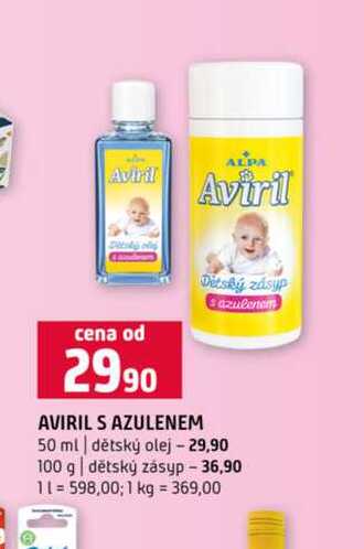 AVIRIL S AZULENEM 50 ml dětský olej 100 g dětský zásyp