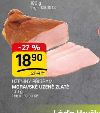MORAVSKÉ UZENÉ ZLATÉ 100 g