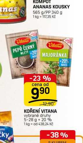 KOŘENÍ VITANA vybrané druhy 5-28 g 