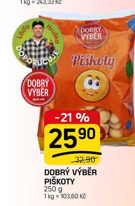 DOBRÝ VÝBĚR PIŠKOTY 250 g