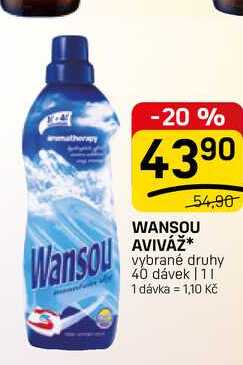 WANSOU AVIVÁŽ vybrané druhy 40 dávek