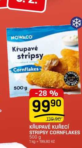 KŘUPAVÉ KUŘECÍ STRIPSY CORNFLAKES 500 g 