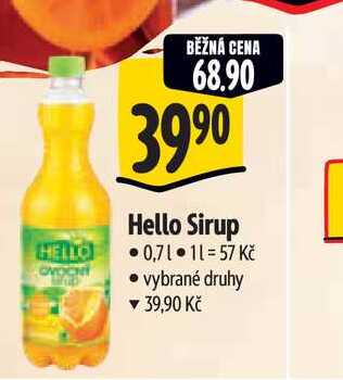  Hello Sirup  0,7 l
