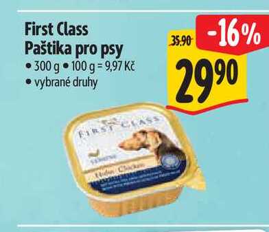 First Class Kompletní krmivo pro psy - paštika  300g