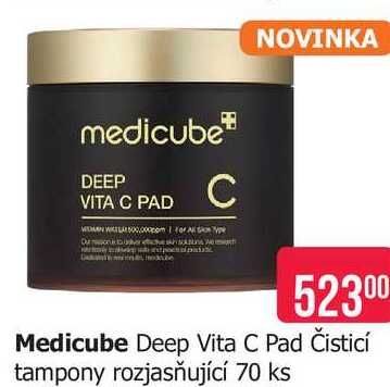 Medicube Deep Vita C Pad Čisticí tampony rozjasňující 70 ks 