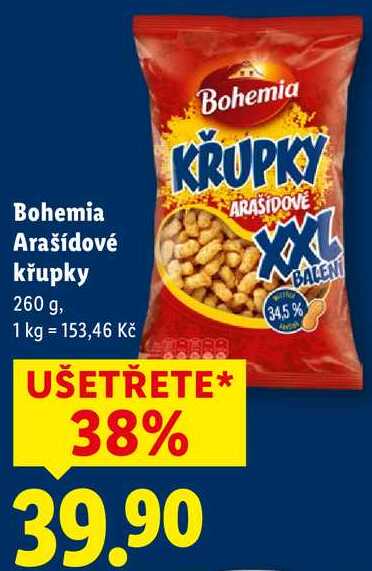 Bohemia Arašídové křupky, 260 g
