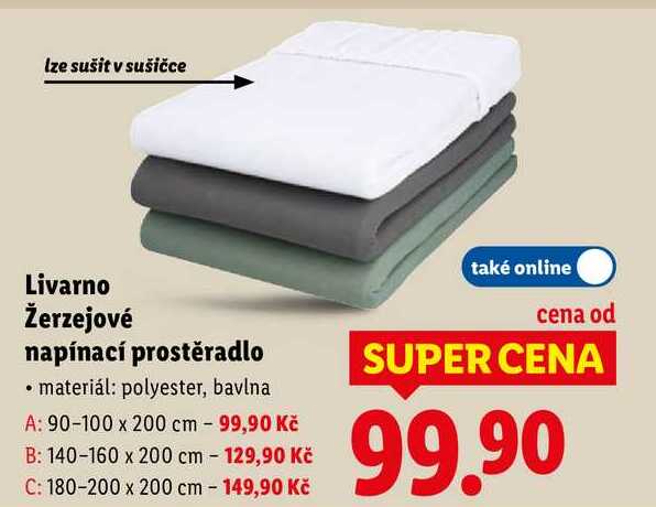 Livarno žerzejové napínací prostěradlo 