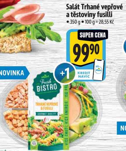 Salát Trhané vepřové a těstoviny fusilli, 350 g