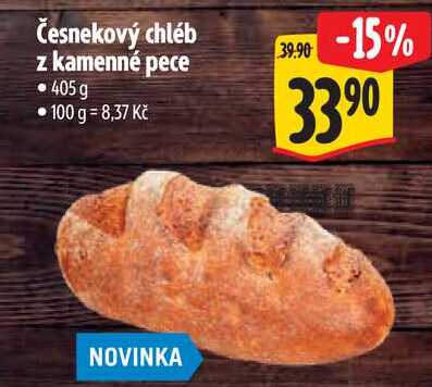 Česnekový chléb z kamenné pece, 405 g