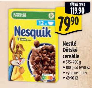 Nestlé Dětské cereálie, 375-400 g 