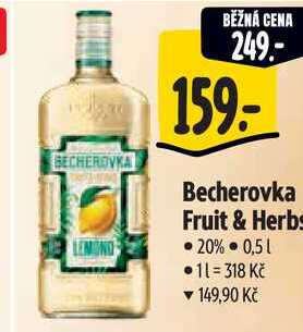 Becherovka Fruit & Herbs, 0,5 l