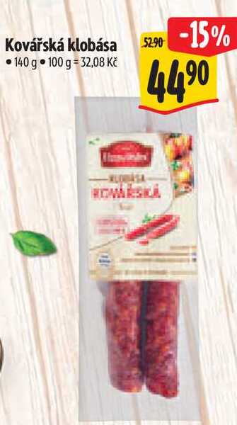 Kovářská klobása, 140 g