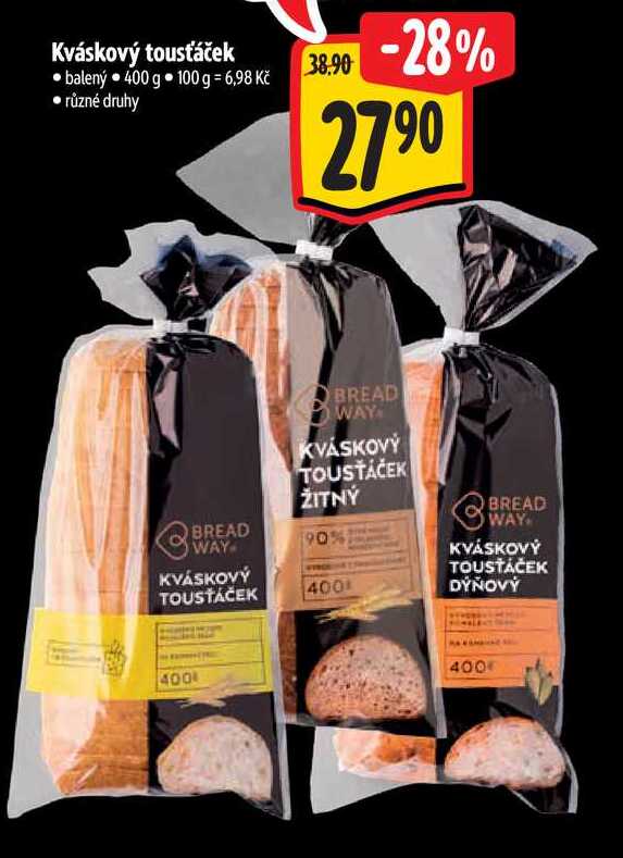 Kváskový tousťáček, 400 g 