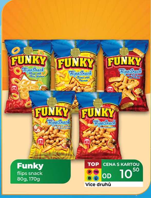 Funky flips snack 80g, 170g