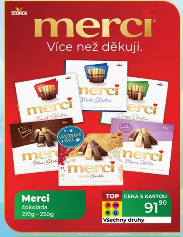Merci čokoláda 210g - 250g