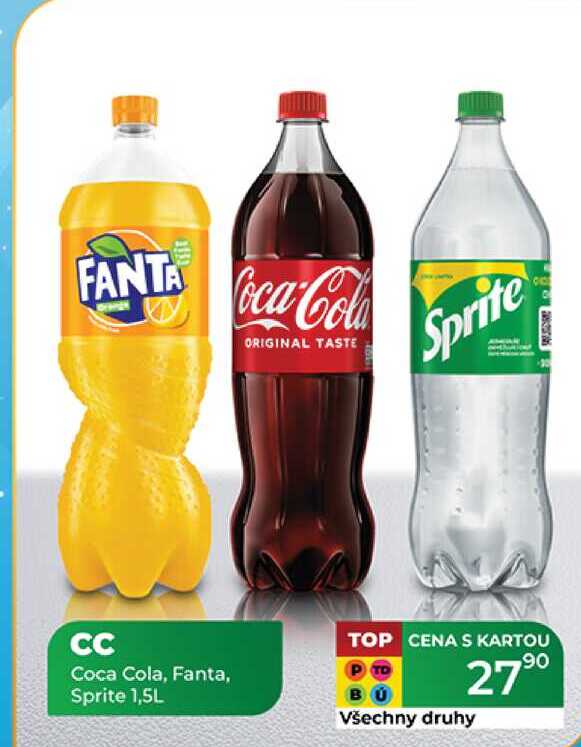 CC Coca Cola, Fanta, Sprite 1,5L