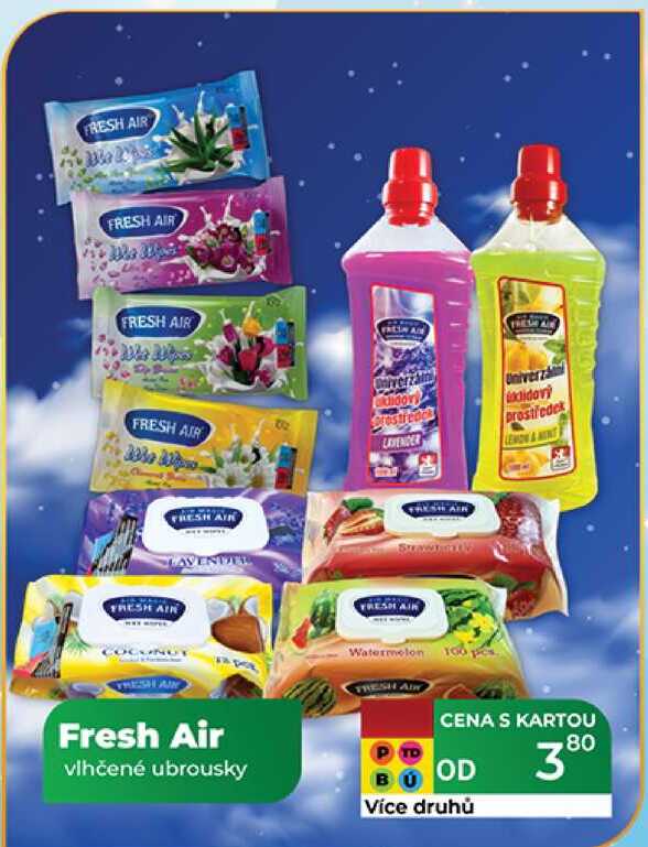 Fresh Air vlhčené ubrousky