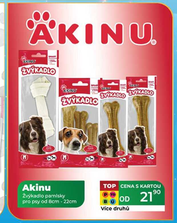 Akinu Žvýkadlo pamlsky pro psy od 8cm - 22cm  