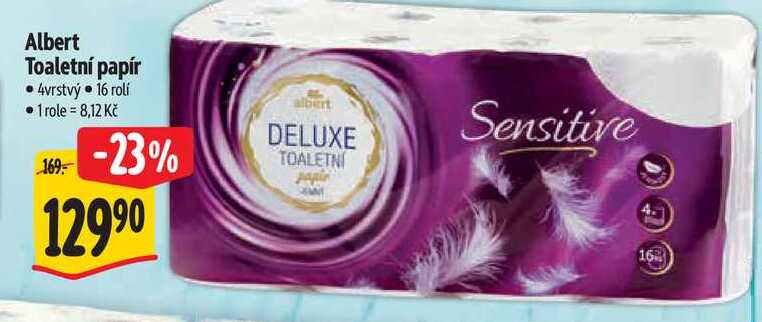 Albert Toaletní papír, 16 rolí 