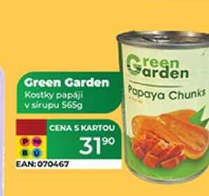 Green Garden Kostky papaji v sirupu 565g  