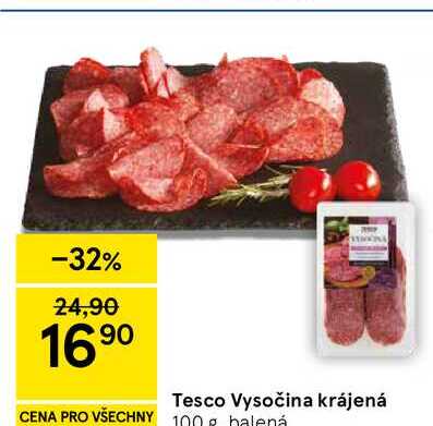 Tesco Vysočina krájená, 100 g