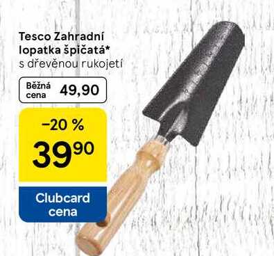 Tesco Zahradní lopatka špičatá, s dřevěnou rukojetí
