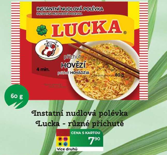 Instatní nudlová polévka Lucka - různé příchutě 60 g