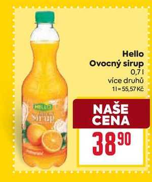 Hello Ovocný sirup 0,7l