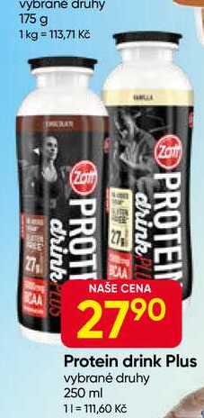 ZOTT Protein drink Plus vybrané druhy 250 ml
