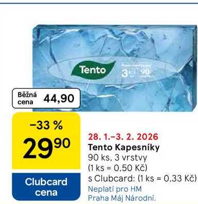 Tento Kapesníky, 90 ks. 3 vrstvy