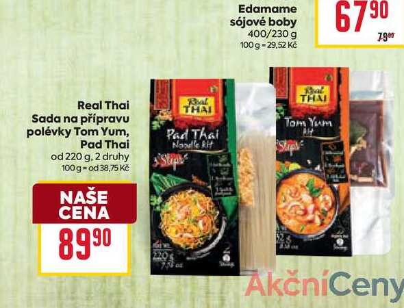Real Thai Sada na přípravu polévky Tom Yum, Pad Thai od 220 g