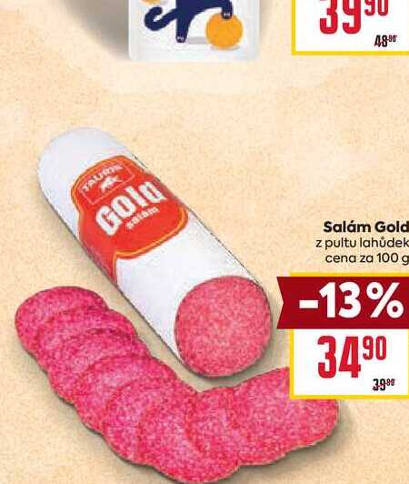 Salám Gold z pultu lahůdek cena za 100 g